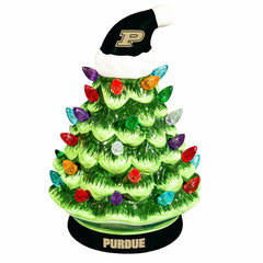 Purdue University 8" LED Ceramic Christmas Tree - Collegiate Home