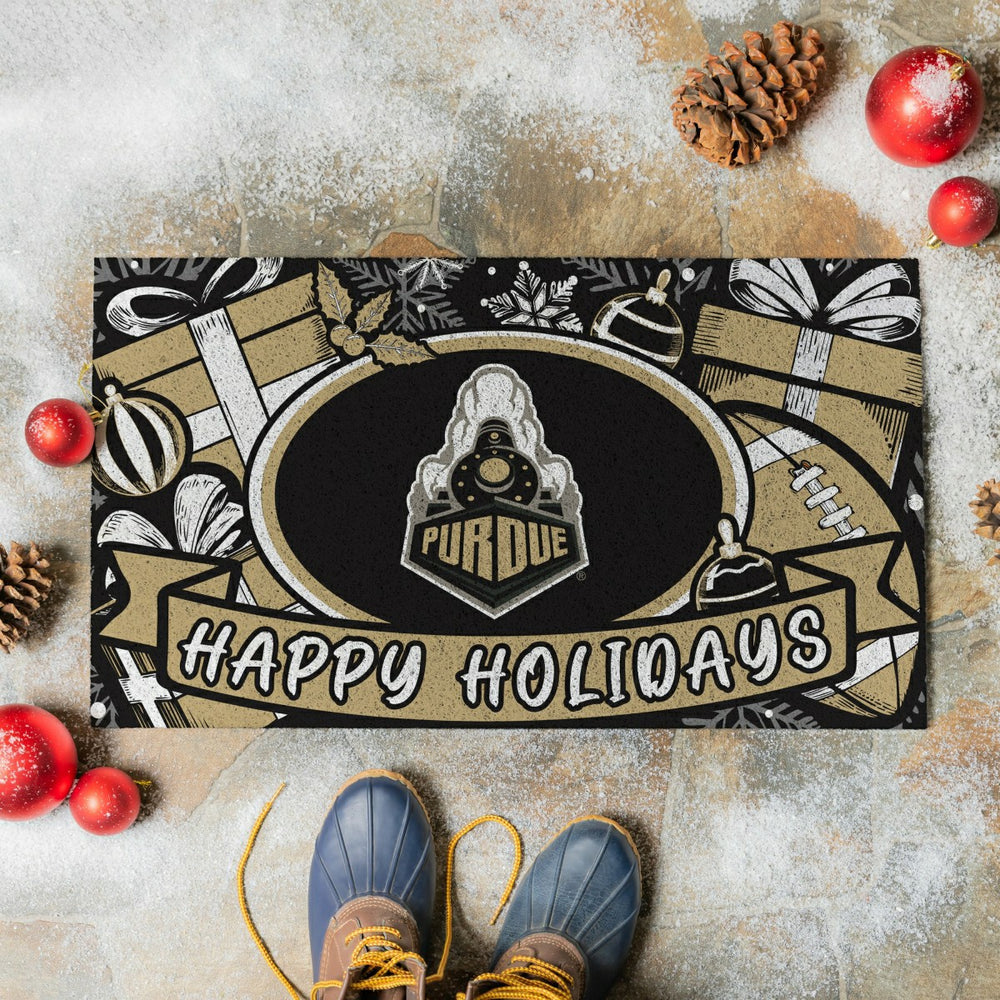 Purdue University Holiday PVC Mat, 28"x16" - Collegiate