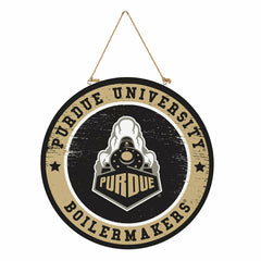 Purdue University Round Door Décor with Hanging Rope, 18x18 - Collegiate Home