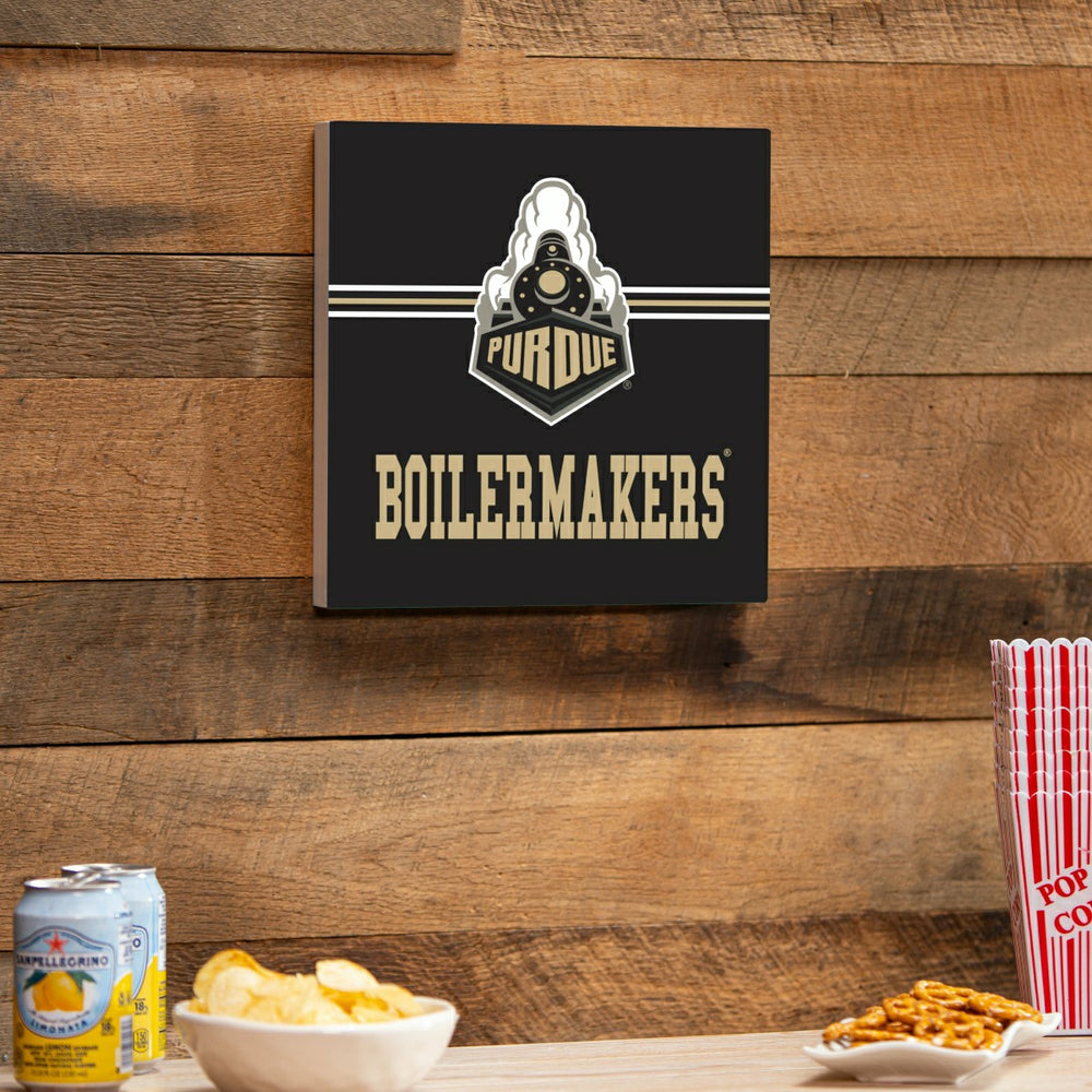 Purdue University Wood Wall Sign, 12x12 - Collegiate Home