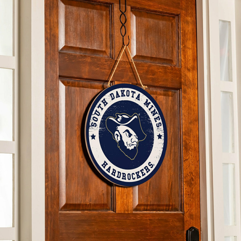 South Dakota School of Mining and Technology Round Door Décor with Han - Collegiate Home