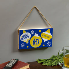 South Dakota State University Holiday Wood Wall Sign, 6x11 - Collegiate Home
