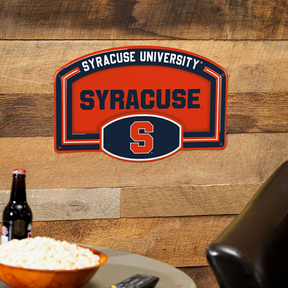 Syracuse University USA Embossed Steel Wall Sign, 11" x 17" - Collegiate Home