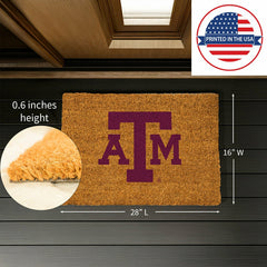 Coir Mat, 16"x28", Texas A&M - Collegiate