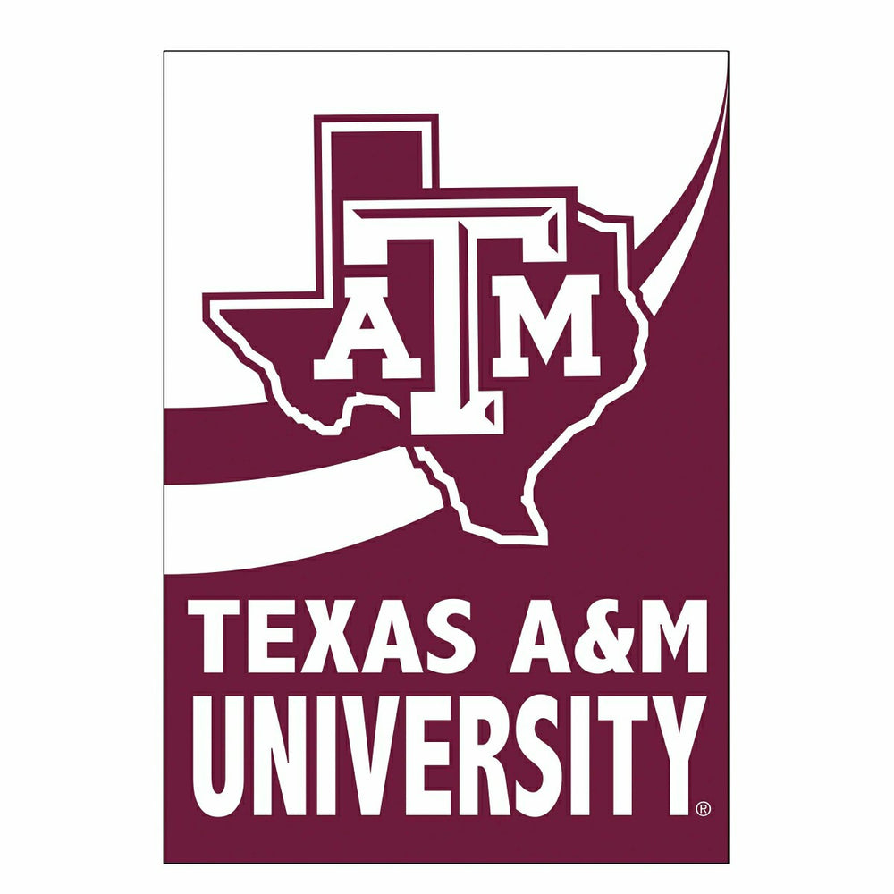 Texas A&M Burlap Flag House Size - Collegiate Home