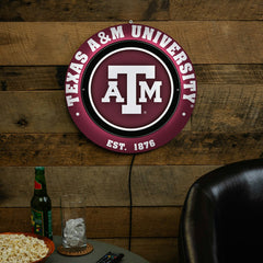 Texas A&M, Metal Lite, Round - Collegiate