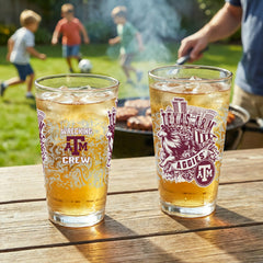Texas A&M 16oz Glass pint, Set of 2 - Collegiate Home