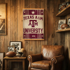 Texas A&M, Canvas Wall Tapestry, Medium, 36x24 - Collegiate Home