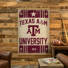 Texas A&M, Canvas Wall Tapestry, Large, 54x36 - Collegiate Home