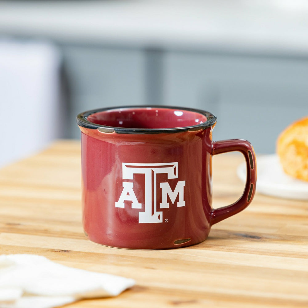 Texas A&M Ceramic Camp Cup with Enamel Finish, 14oz - Collegiate Home
