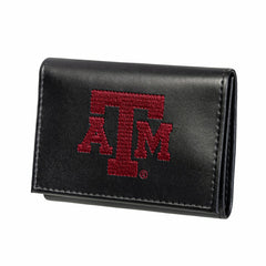 Texas A&M Black Tri-Fold Embroidered Wallet w/ RFID Blocking - Collegiate Home