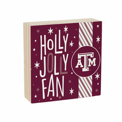 Texas A&M Block, Holiday, 6x6 - Collegiate Home