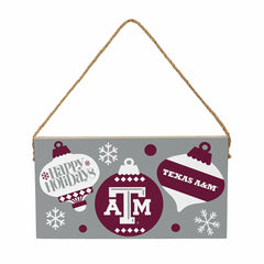 Texas A&M Holiday Wood Wall Sign, 6x11 - Collegiate Home