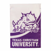 Texas Christian University Burlap Flag GDN Size - Collegiate Home