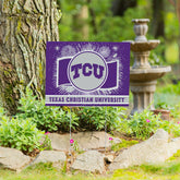 Texas Christian University Yard Sign, Patriotic - Collegiate Home