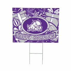 Texas Christian University Yard Sign, Holiday - Collegiate Home