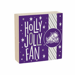 Texas Christian University Block, Holiday, 6x6 - Collegiate Home