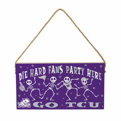 Texas Christian University Halloween Wood Wall Sign, 6x11 - Collegiate Home