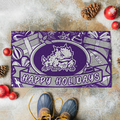 Texas Christian University Holiday PVC Mat, 28"x16" - Collegiate