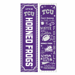 46" Double Sided Leaner, Texas Christian University, Winter Seasonal - Collegiate Home