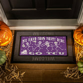 Texas Christian University Flocked Coir Halloween Sassafras Switch Mat - Collegiate