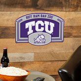 Texas Christian University USA Embossed Steel Wall Sign, 11" x 17" - Collegiate Home