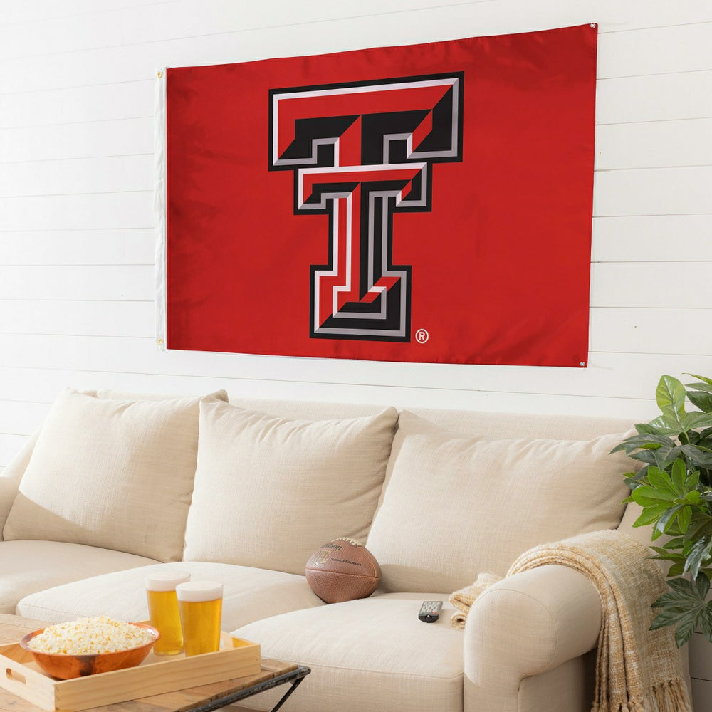 Texas Tech University Single Sided Estate Flag with 2 Grommets, 3'x5' - Collegiate Home