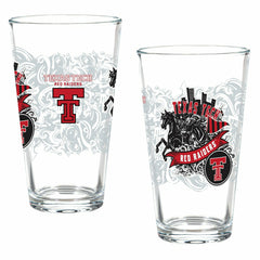 Texas Tech University 16oz Glass pint, Set of 2 - Collegiate Home
