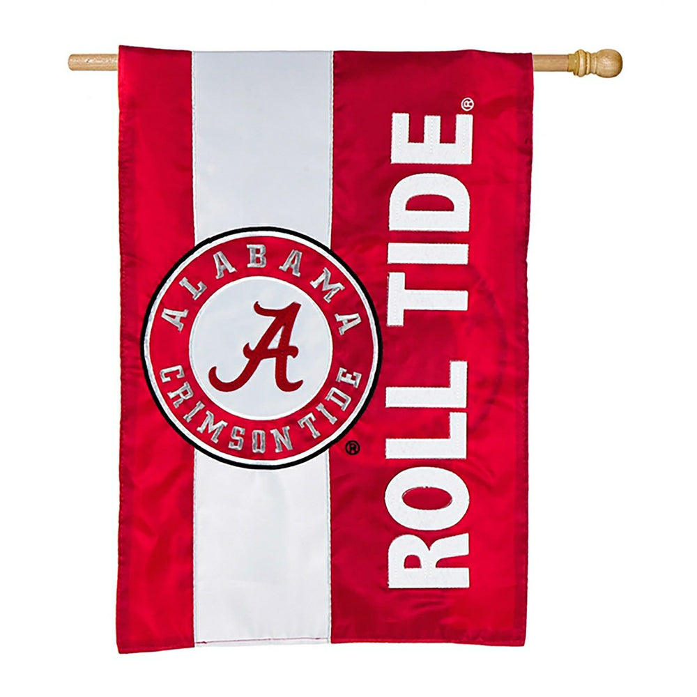 Double-Sided Embellished NCAA College Team Pride Applique House Flag, - Collegiate Home
