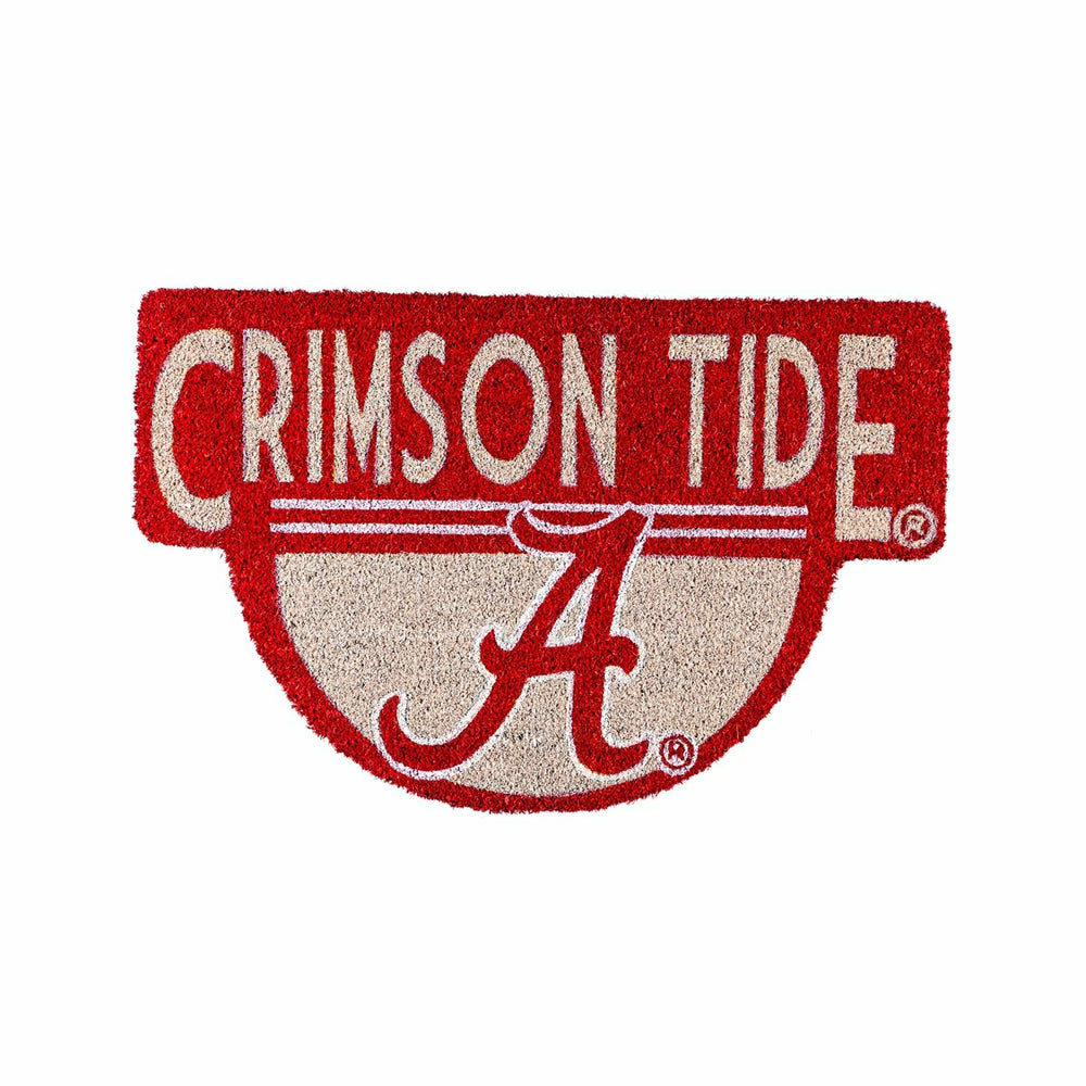 NCAA Team Shaped Coir Door Mat, Alabama Crimson Tide - Collegiate