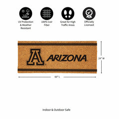 University of Arizona Extra Large One Color Coir Mat, 60"x24" - Collegiate