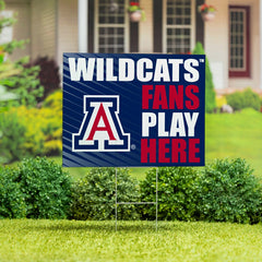 University of Arizona Coroplast Yard Sign "Fans Play Here" - Collegiate Home