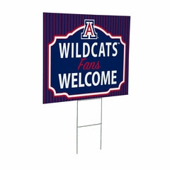 University of Arizona Coroplast Yard Sign, "Fans Welcome" - Collegiate Home