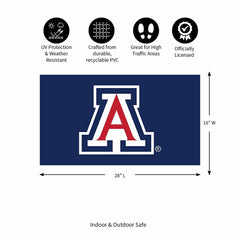 Full Color PVC Mat, 16" x 28", University of Arizona - Collegiate