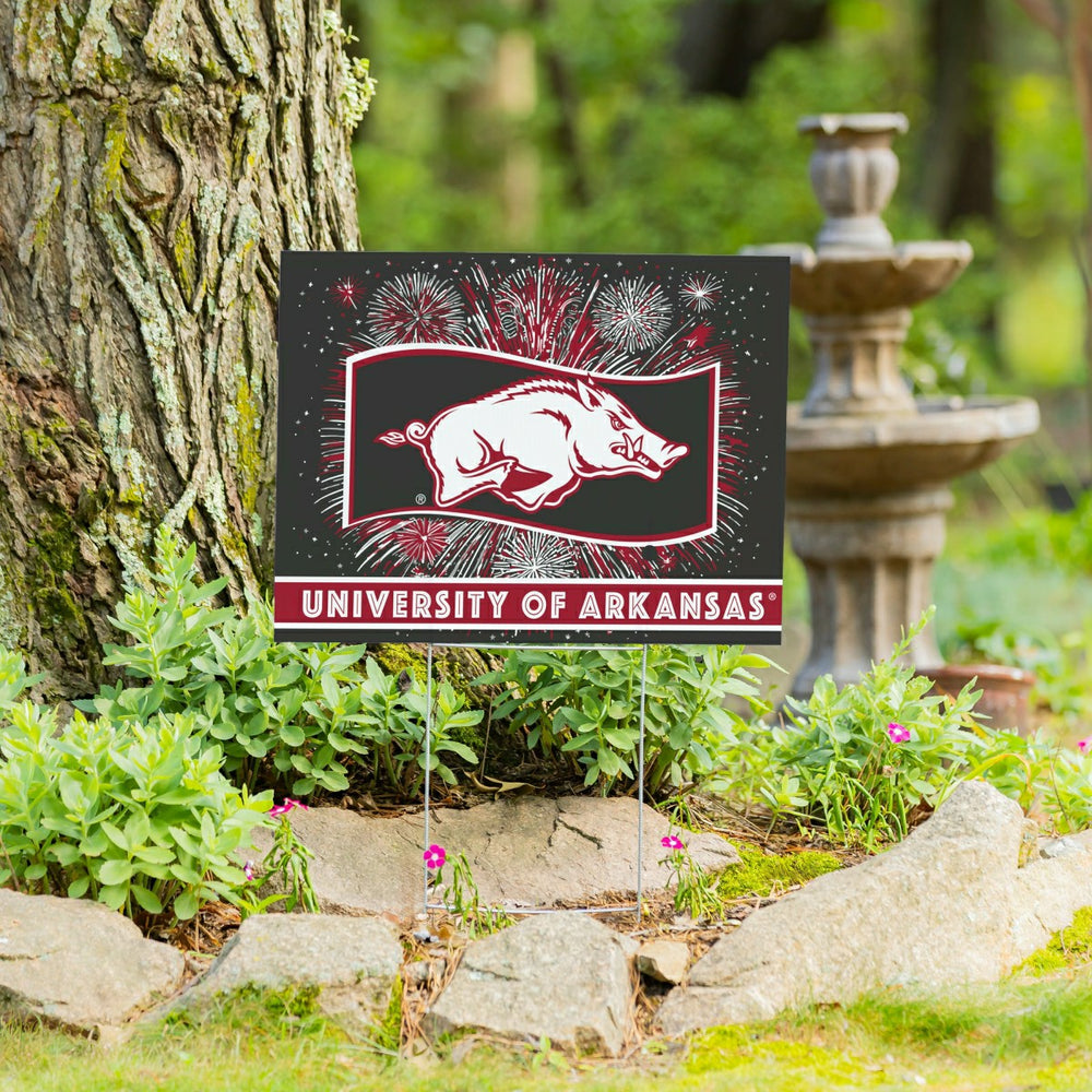 University of Arkansas Yard Sign, Patriotic - Collegiate Home