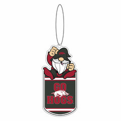University of Arkansas Gift Tag Ornament, Gnome Fan - Collegiate Home