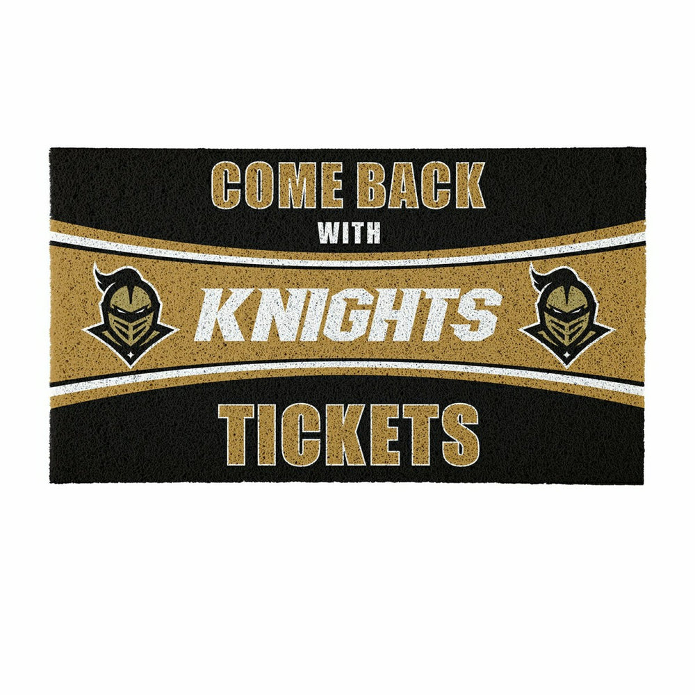 28" x 16" PVC Trapper Mat, Come Back with Tickets, University of Centr - Collegiate