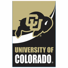 University of Colorado Burlap Flag House Size - Collegiate Home