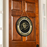 University of Colorado Round Door Décor with Hanging Rope, 18x18 - Collegiate Home