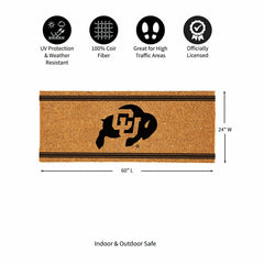 University of Colorado Extra Large One Color Coir Mat, 60"x24" - Collegiate