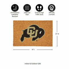 University of Colorado Large Full Color Coir Mat, 36"x24" - Collegiate