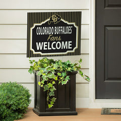 University of Colorado Coroplast Yard Sign, "Fans Welcome" - Collegiate Home