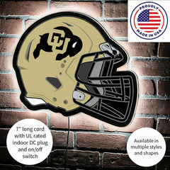LED Wall Decor, Helmet, University of Colorado - Collegiate Home
