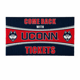 28" x 16" PVC Trapper Mat, Come Back with Tickets, Uconn - Collegiate
