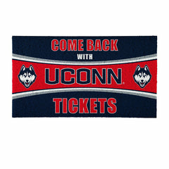 28" x 16" PVC Trapper Mat, Come Back with Tickets, Uconn - Collegiate