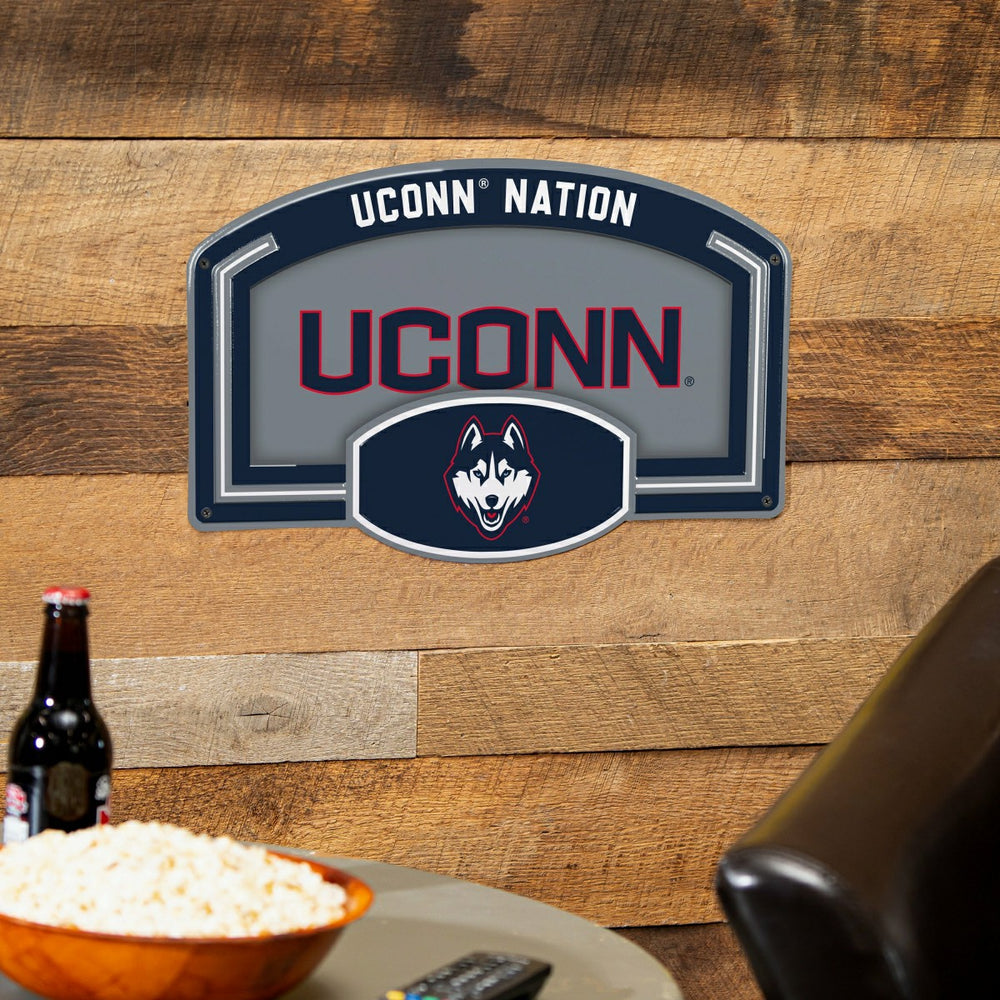 University of Connecticut USA Embossed Steel Wall Sign, 11" x 17" - Collegiate Home