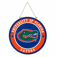University of Florida Round Door Décor with Hanging Rope, 18x18 - Collegiate Home