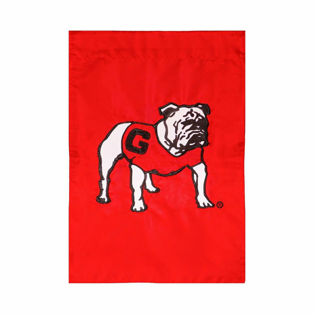 University of Georgia Alternate Bulldog Logo Applique Garden Flag - Collegiate Home