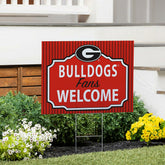 University of Georgia Coroplast Yard Sign, "Fans Welcome" - Collegiate Home
