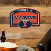 University of Illinois USA Embossed Steel Wall Sign, 11" x 17" - Collegiate Home